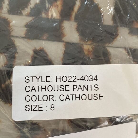Le Superbe Cathouse High Waist Flare Ankle Pants Stretchy Animal Leopard Print - Picture 9 of 16
